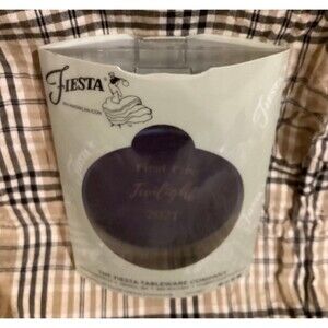 Fiesta Pottery Round Disc Christmas Ornaments NIB Dated 2021 First Twilight